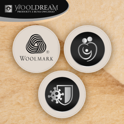 Poduszka z wełny owczej Merynos Australijski Tumbler Wooldream