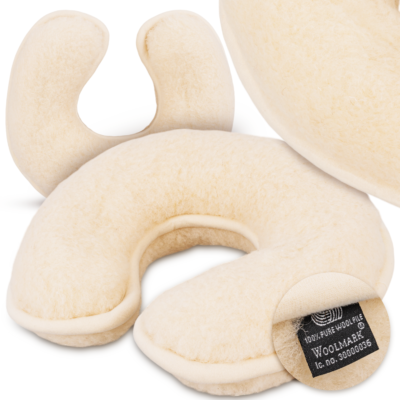 Poduszka wełniana rogal pod głowę Wooldream