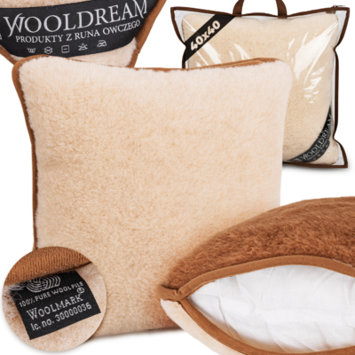 Poduszka wełniana z domieszką wełny wielbłądziej Camel Wooldream