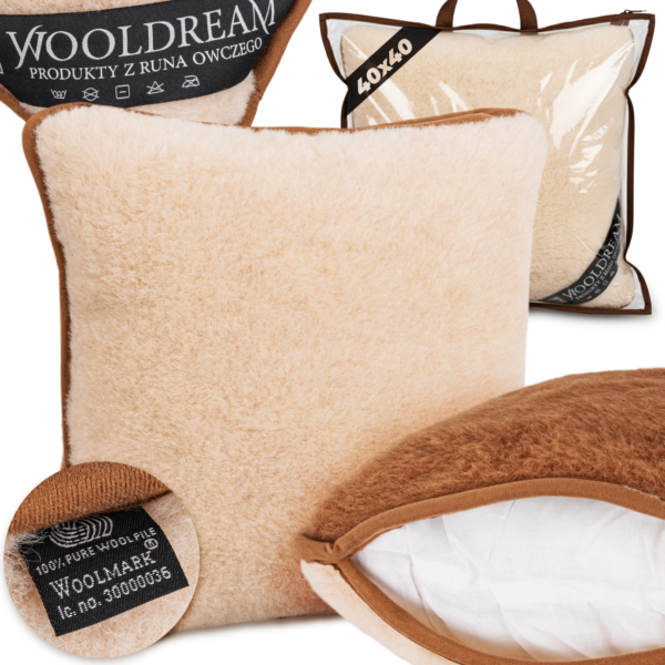 Poduszka wełniana z domieszką wełny wielbłądziej Camel Wooldream